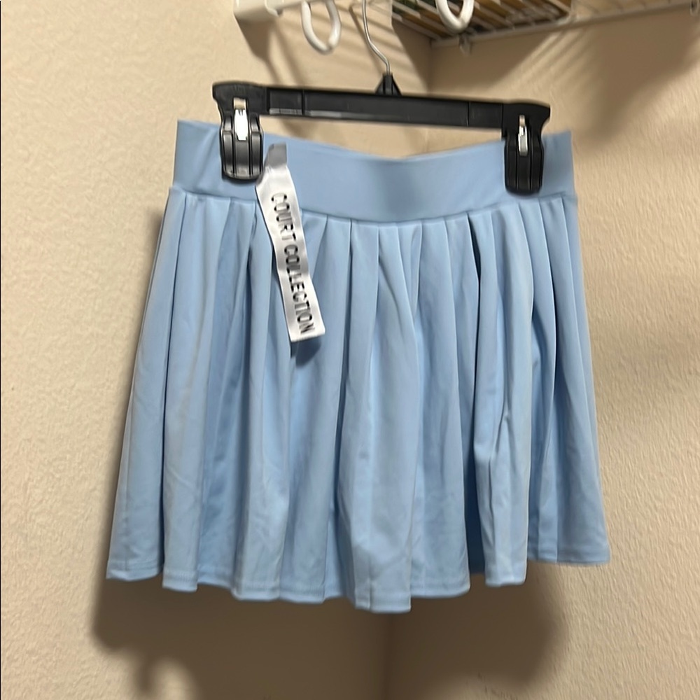 Blue Circle Skater Skirt
